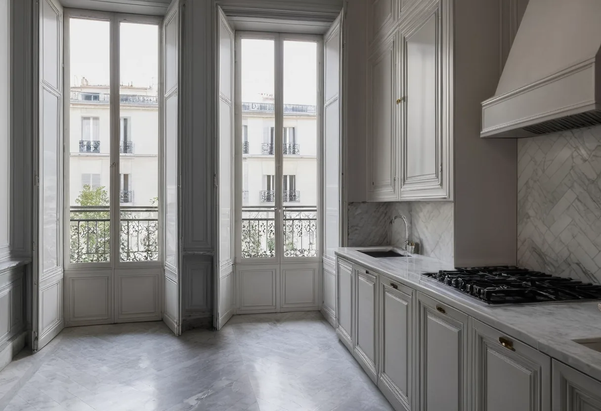 Plan de travail en marbre, granit ou quartz